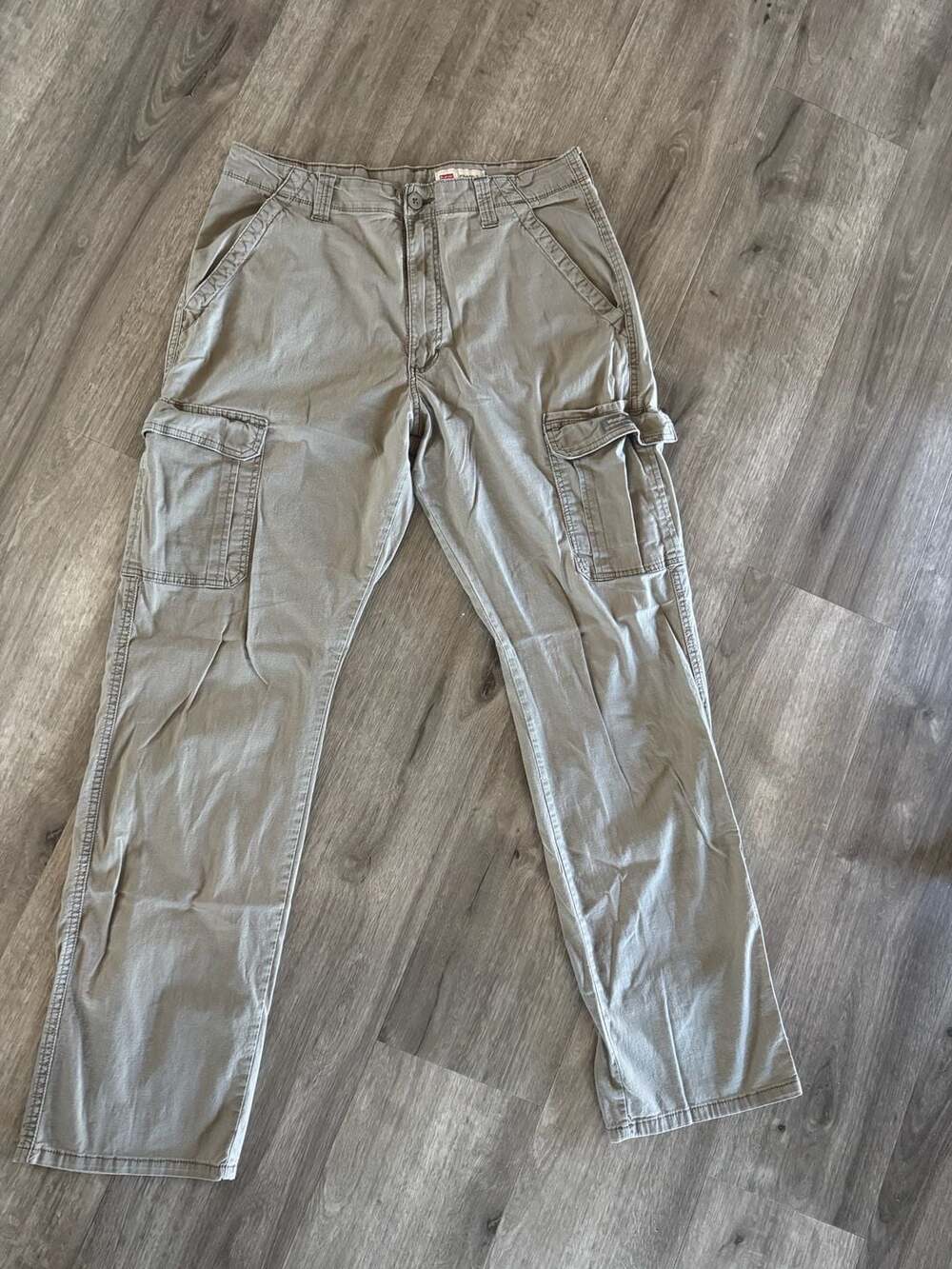 Wrangler Relaxed Fit Cargo Pants Mens Khaki Size 34x34